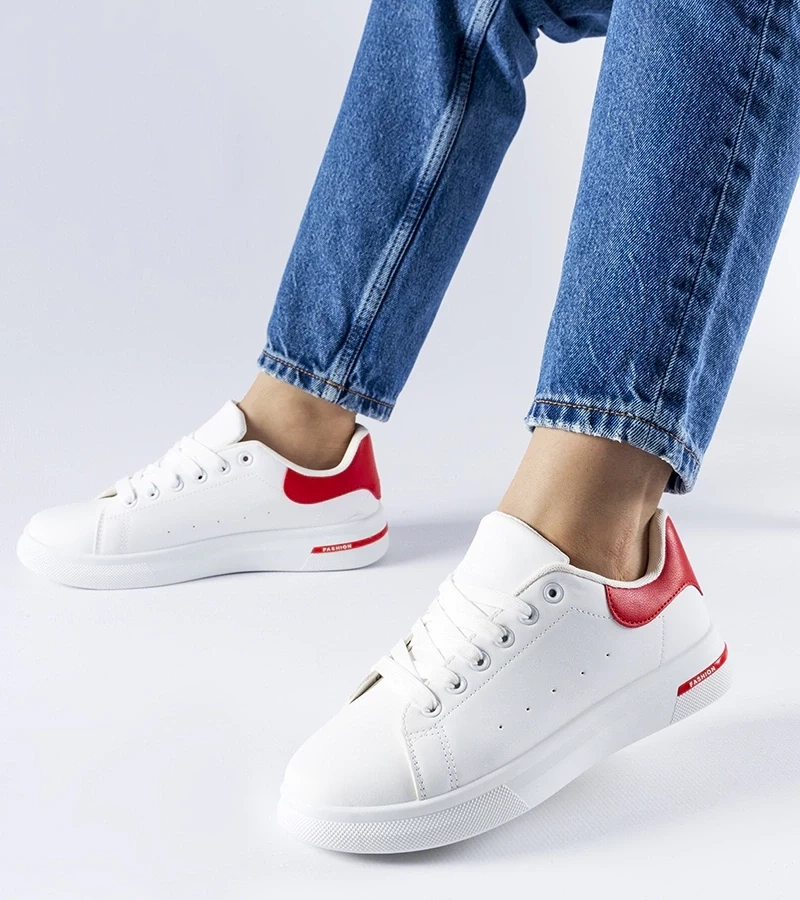 Gemre Sneakers alb-roșu Leland