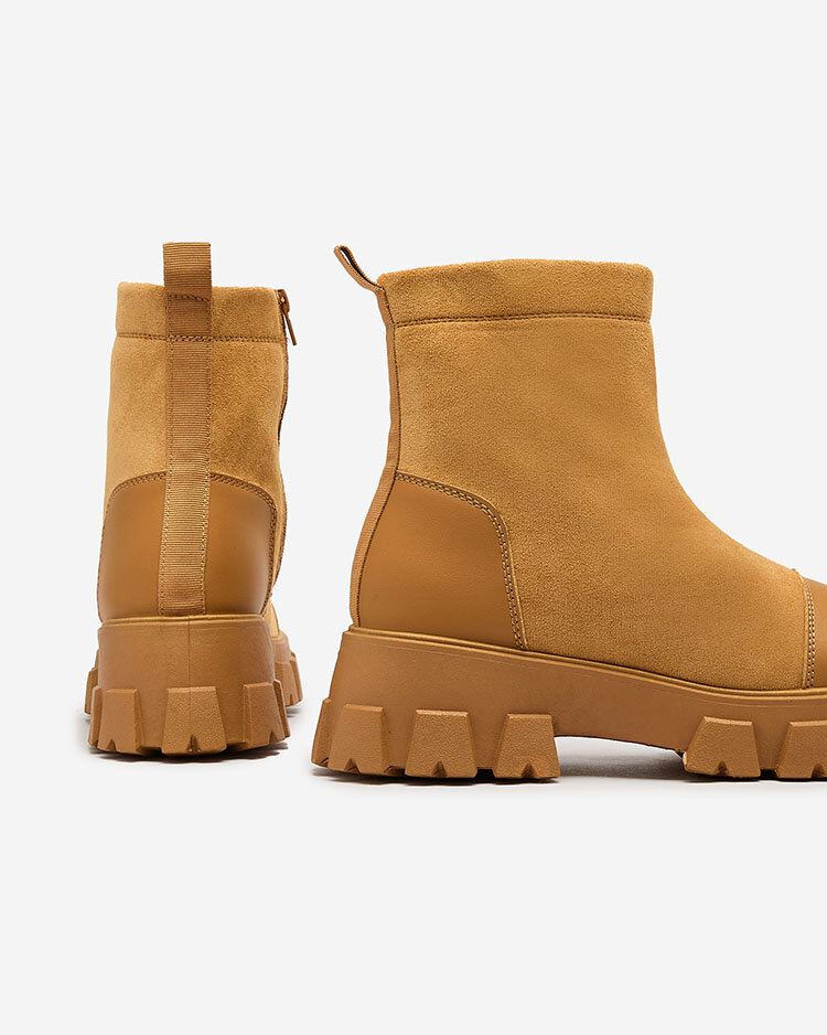 Resti Women&#039;s flat heeled boots in camel Leffoi