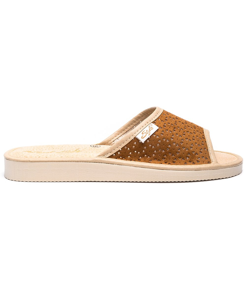 Dámske papuče Natural Style NS-116 hnedo-béžové