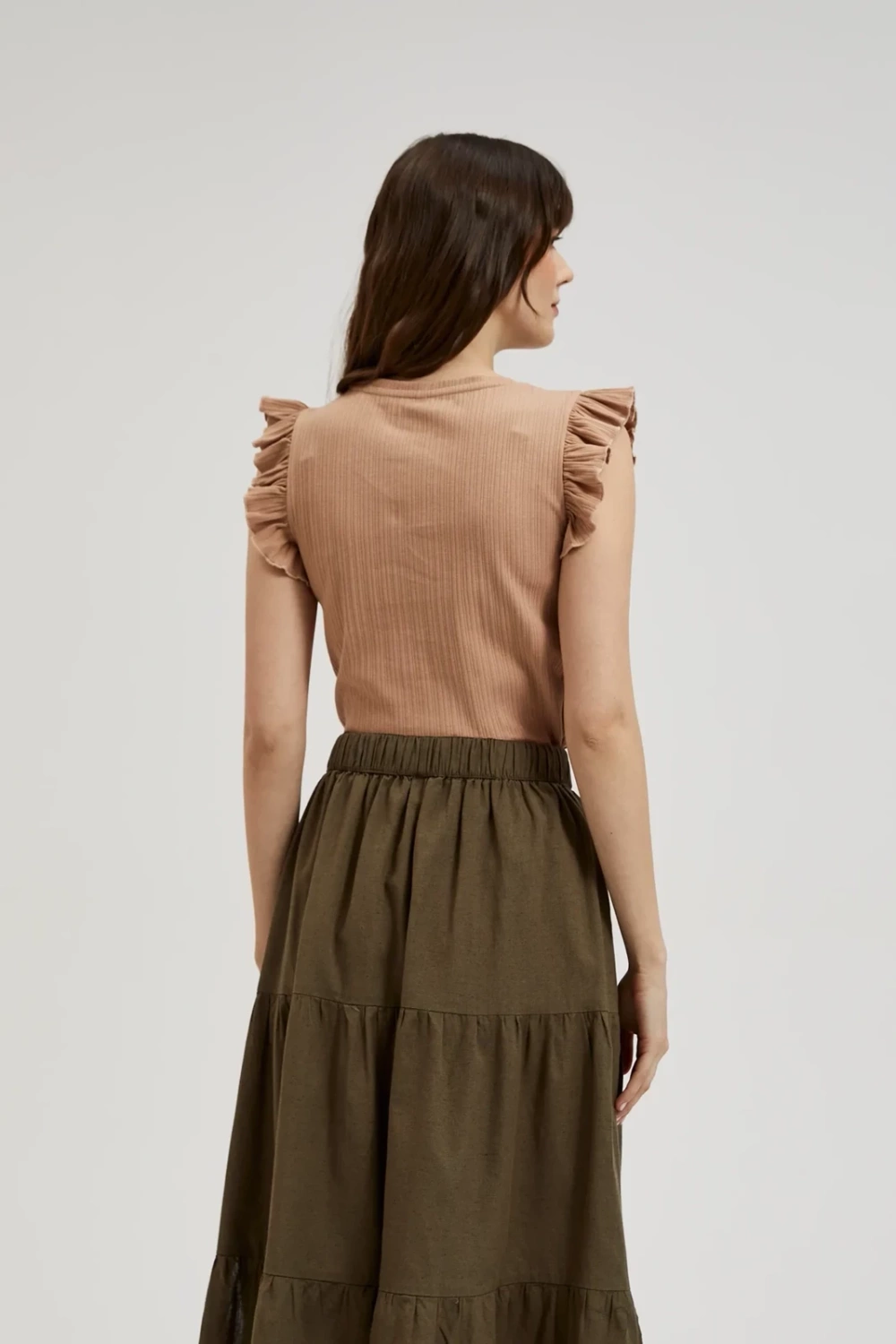 Marisse Women's Blouse L-Ts-4388 Coffee