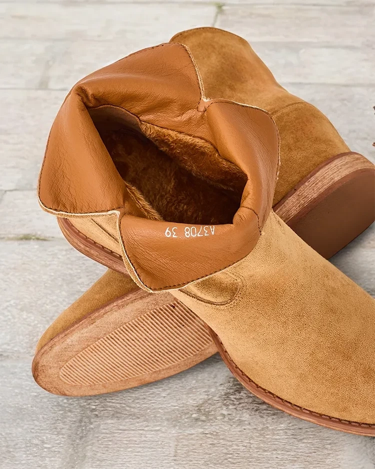 Resti Boots cowboy style on covered wedge Blueston