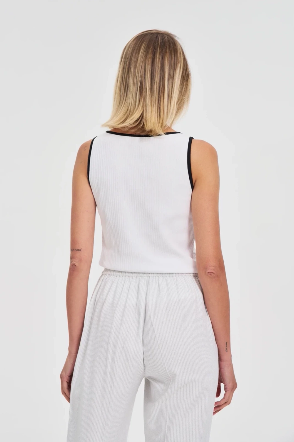 Marisse Fitted White Top