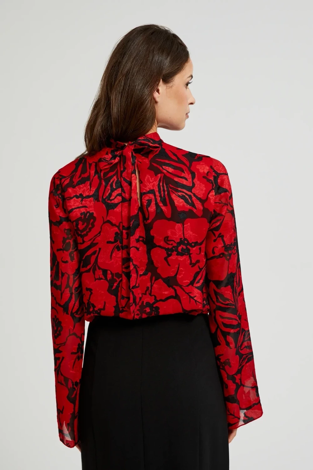 Marisse Women's Shirt Z-Ko-4543 Black_Red
