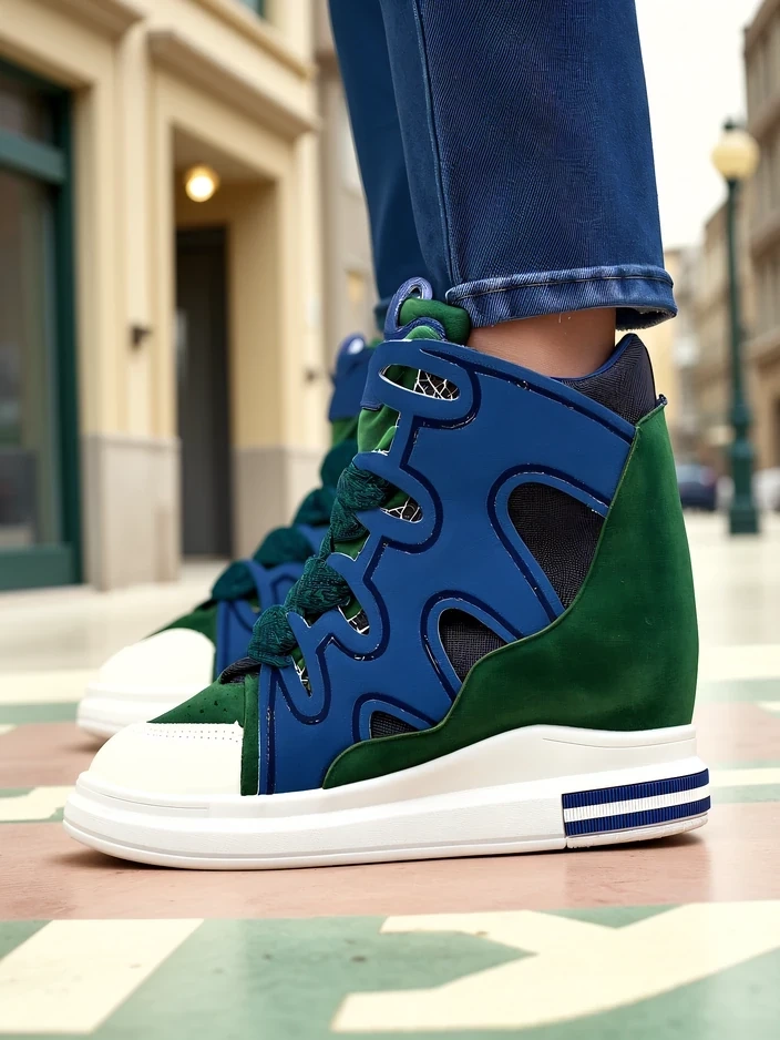 Resti High sports shoes for women with hidden wedge Oblaffi
