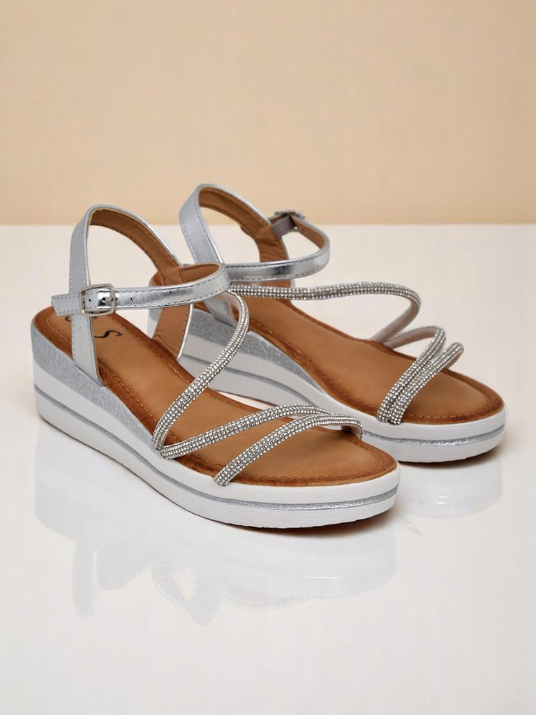Resti Women’s wedge sandals with rhinestones Ballosa