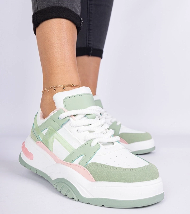 Gemre Adidași verzi cu șireturi groase Luciana