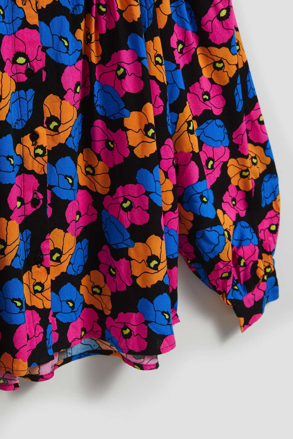 Marisse Black Floral Shirt