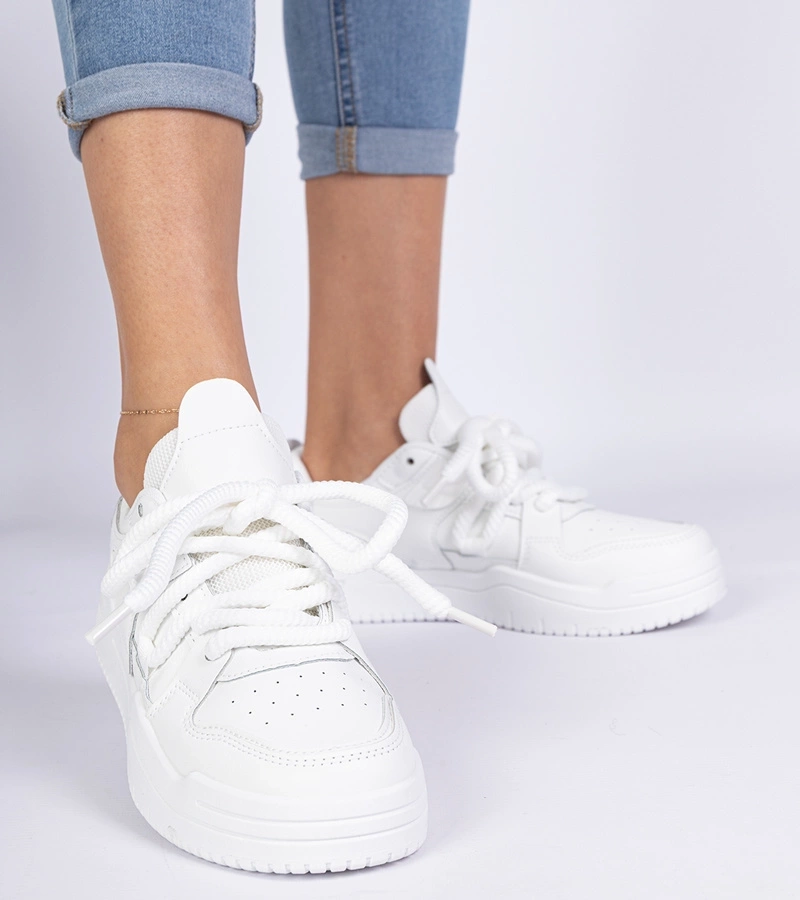 marka niezdefiniowana White sports platform sneakers Kler