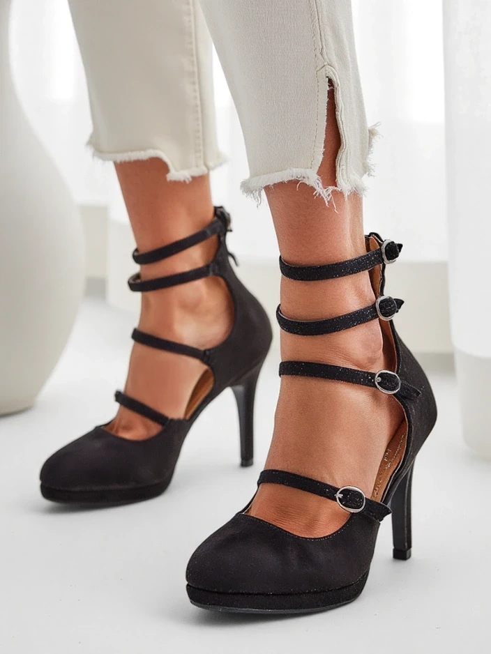 Resti Women&#039;s Stiletto Heels with Straps Celose