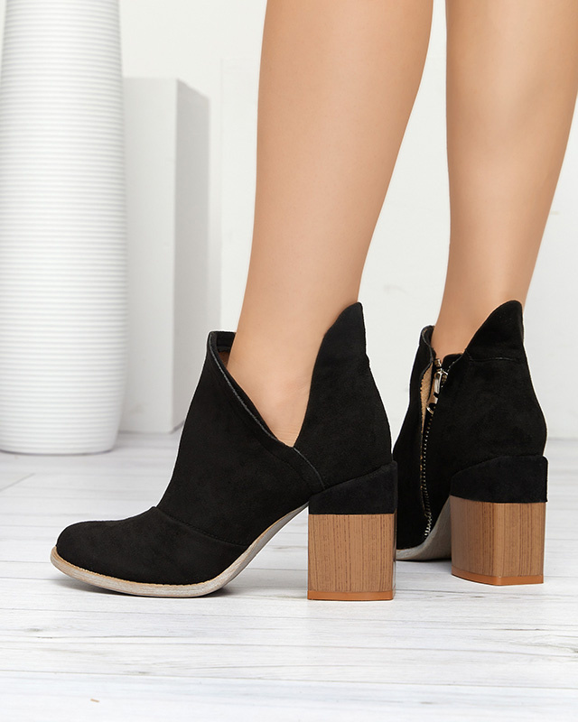 Resti Black women's stiletto boots with cutouts Cintura - Footwear