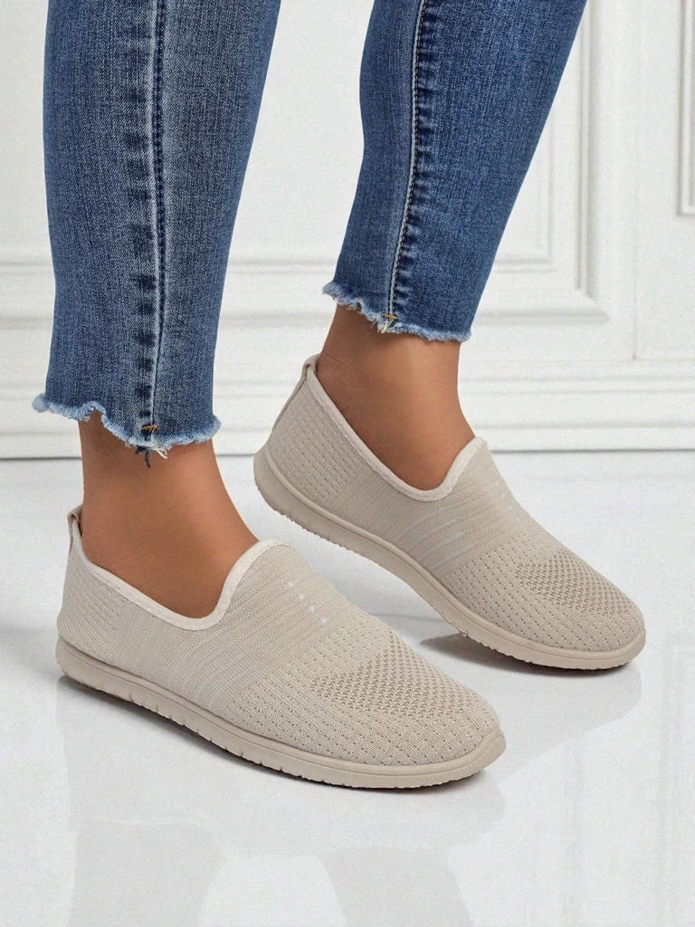 Resti Callista Women's Beige Moccasins Made of Breathable Fabric Spring Summer