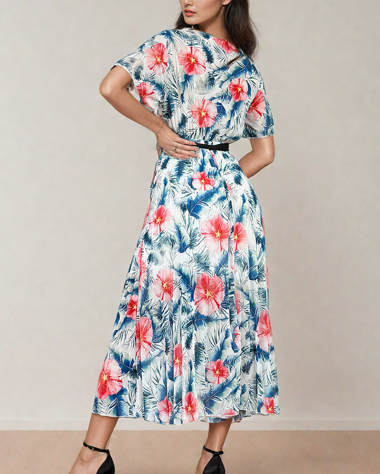 Resti Women's pleated floral midi dress