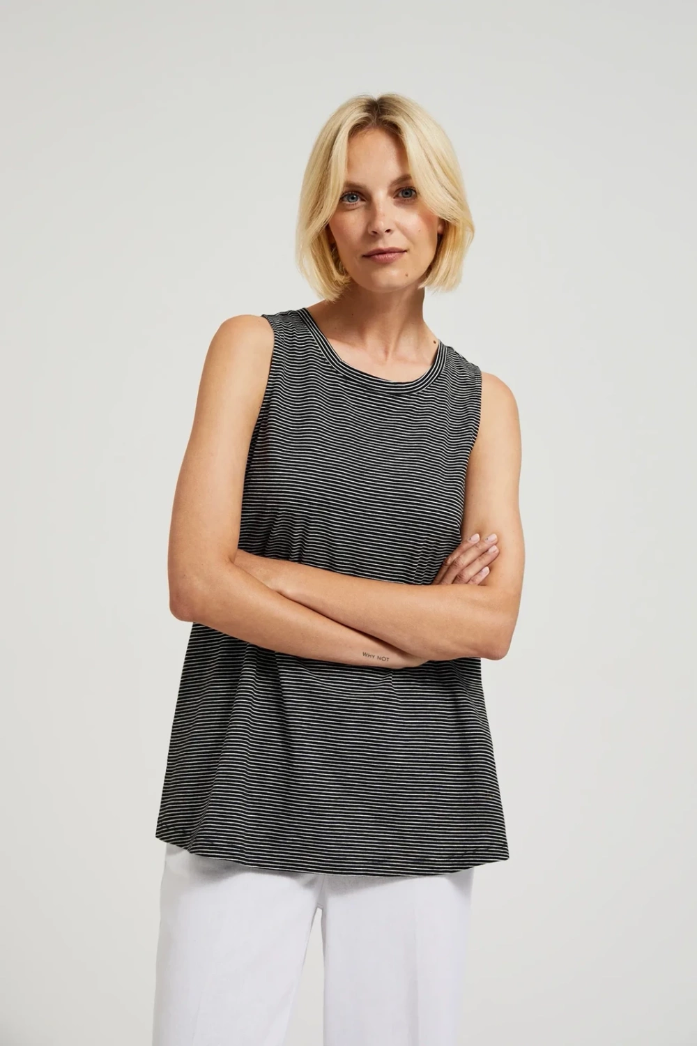 Marisse Women&#039;s Blouse L-Ts-4427 Off White_Black