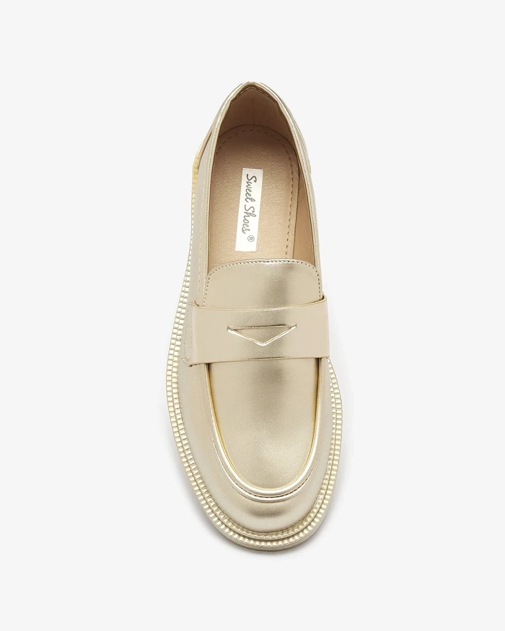 Resti Golden women's moccasins made of eco leather Zibom- Footwear