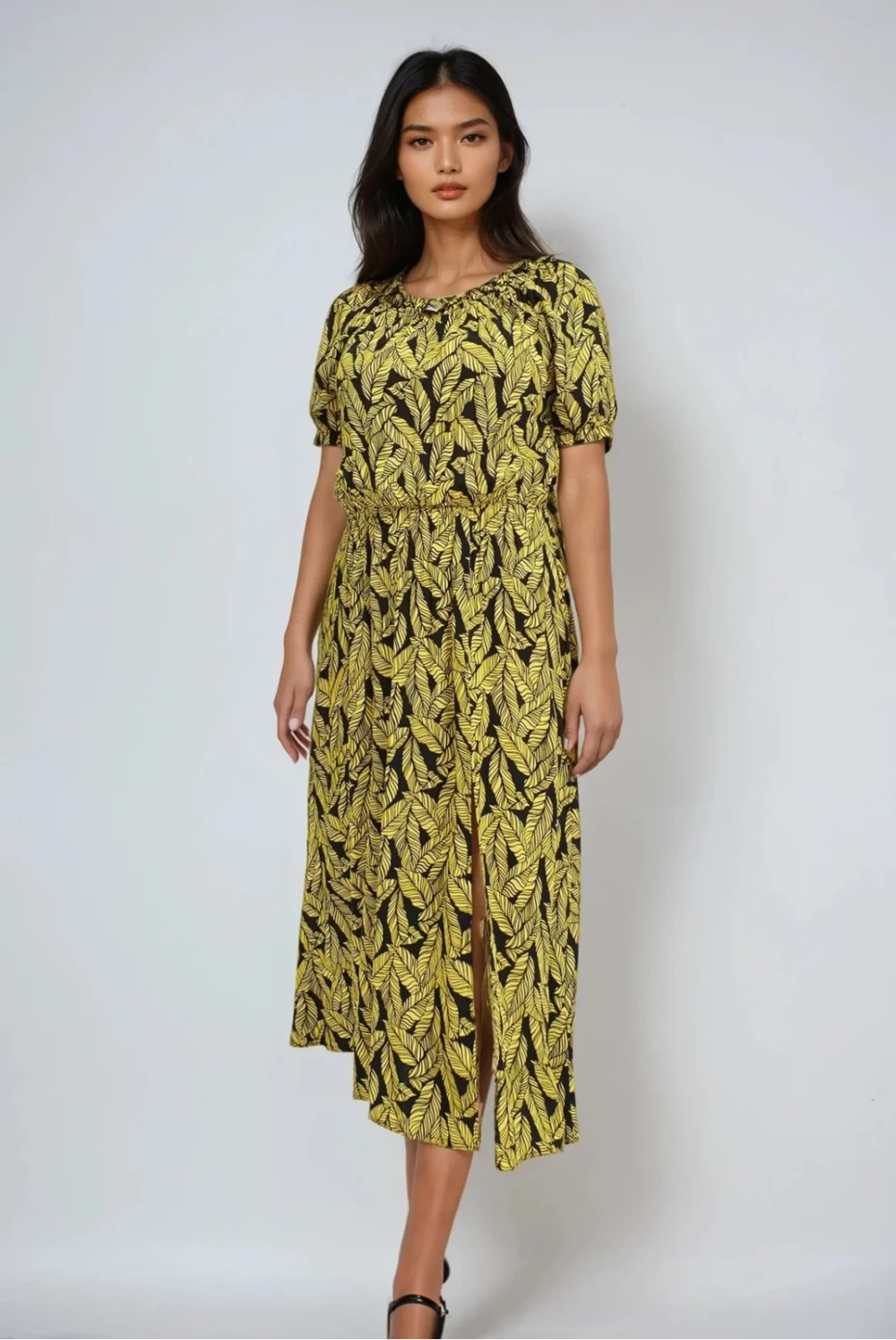 Marisse Yellow Viscose Dress
