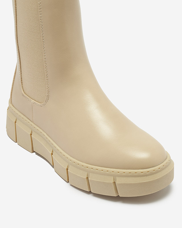Resti Women&#039;s platform boots in beige Couell- Footwear