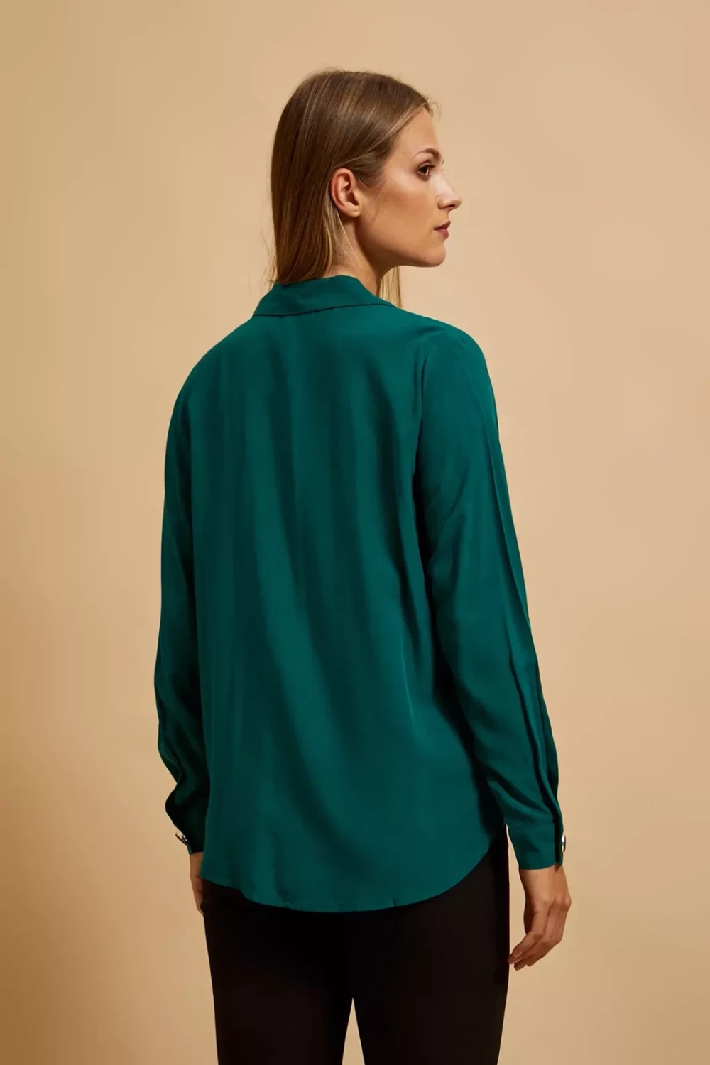 Marisse Emerald V-Neck Shirt