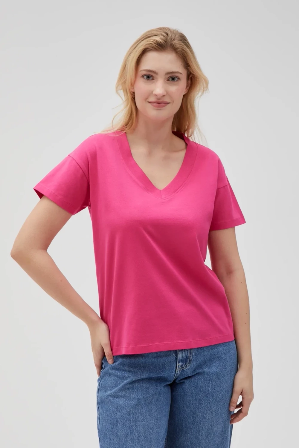 Marisse Women's T-Shirt L-Ts-4625 Fuchsia