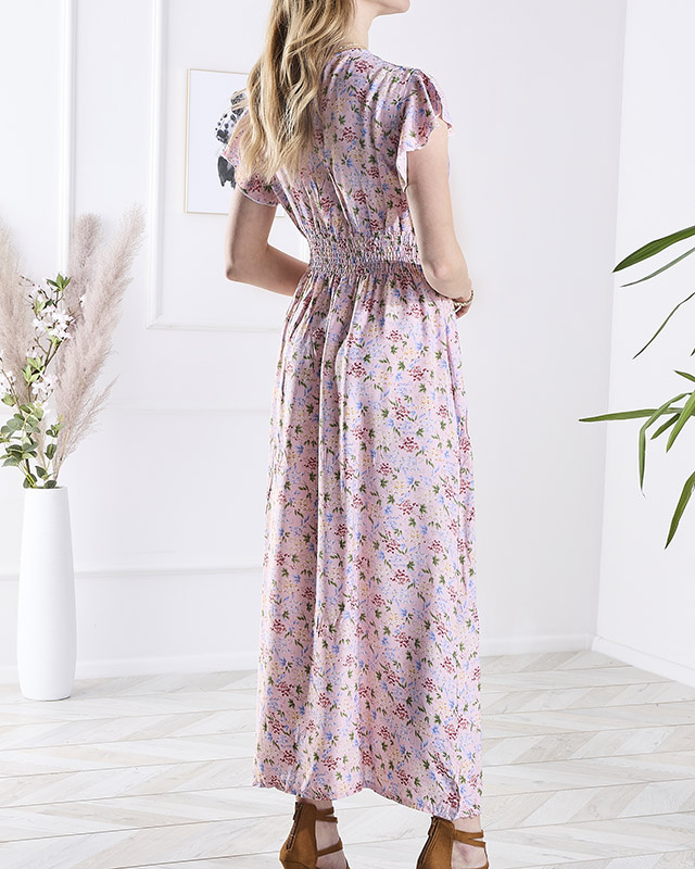 Resti Pink women's floral midi dress - Clothing