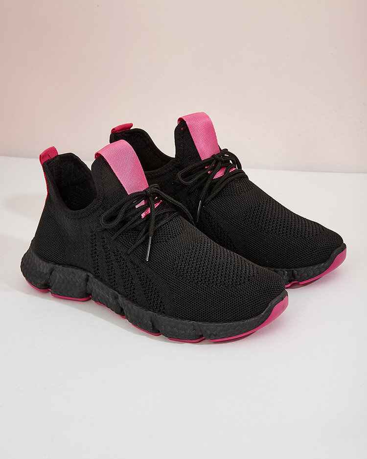 Resti Black and fuchsia women&#039;s sports shoes Bommgi - Footwear