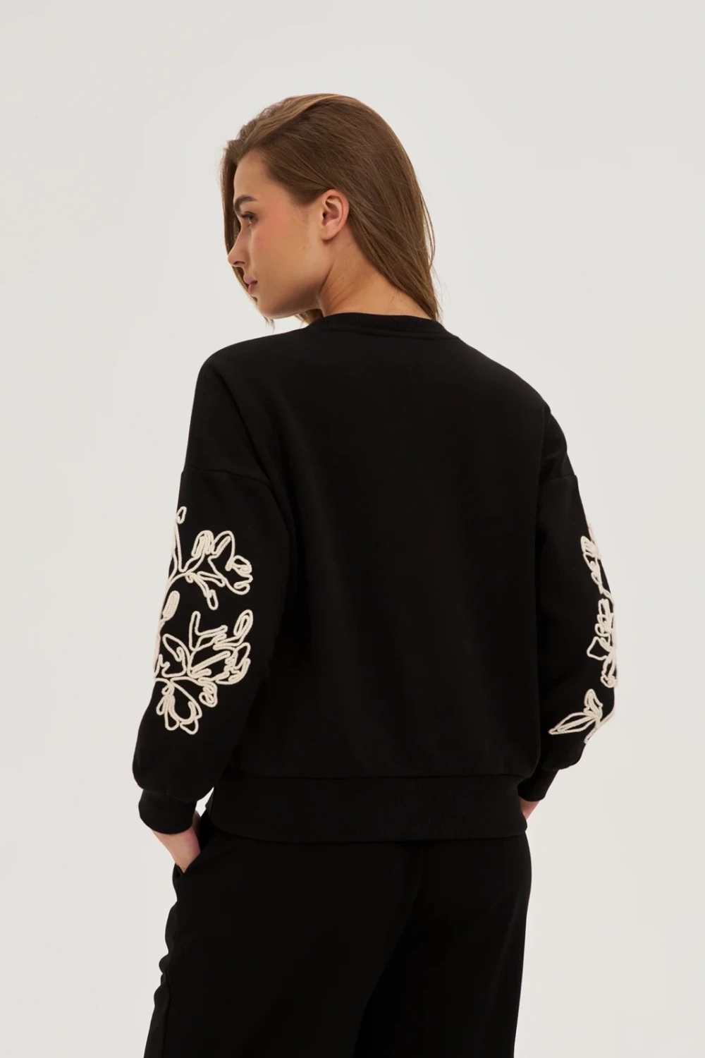 Marisse WOMEN'S SWEATSHIRT Z-BL-4817 BLACK
