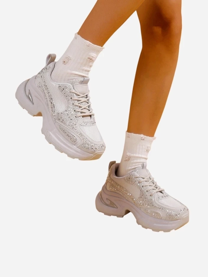 Resti Women's sports sneakers with rhinestones Bloss
