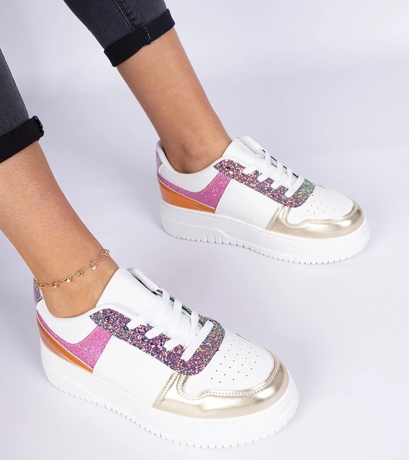 Gemre Adidași multicolori de damă cu talpă groasă Dolla