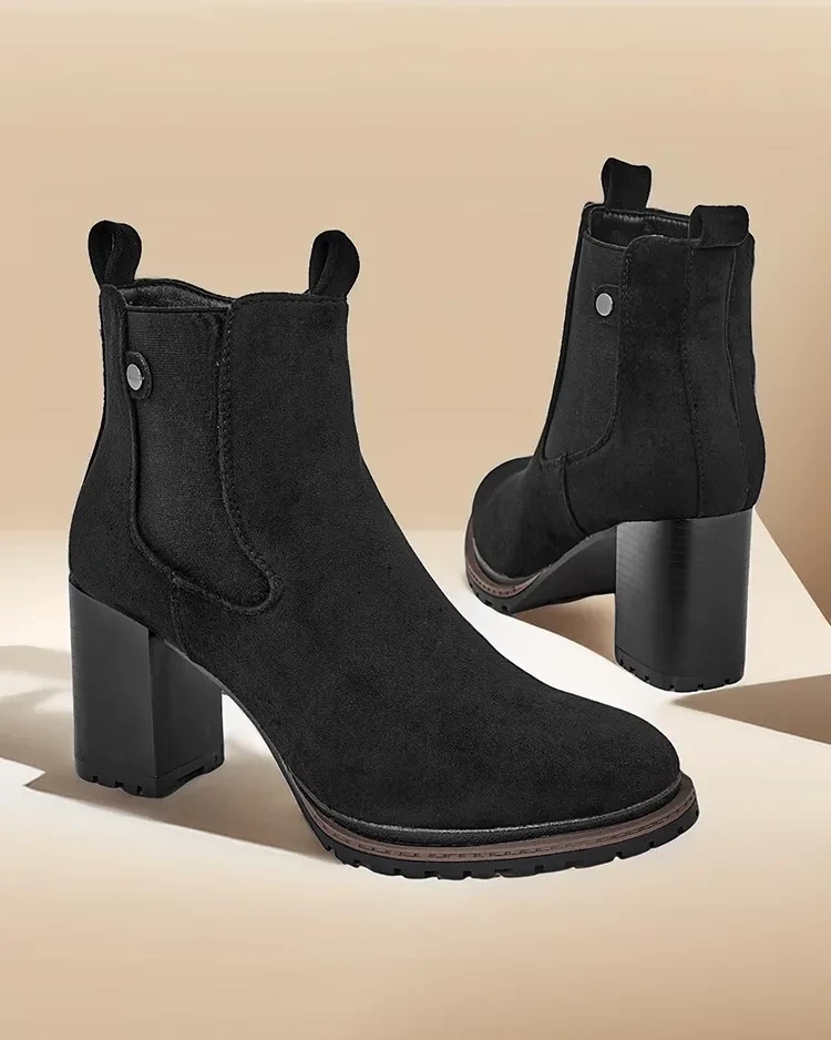 Resti Women's eco-suede ankle boots on a pillar Idilla
