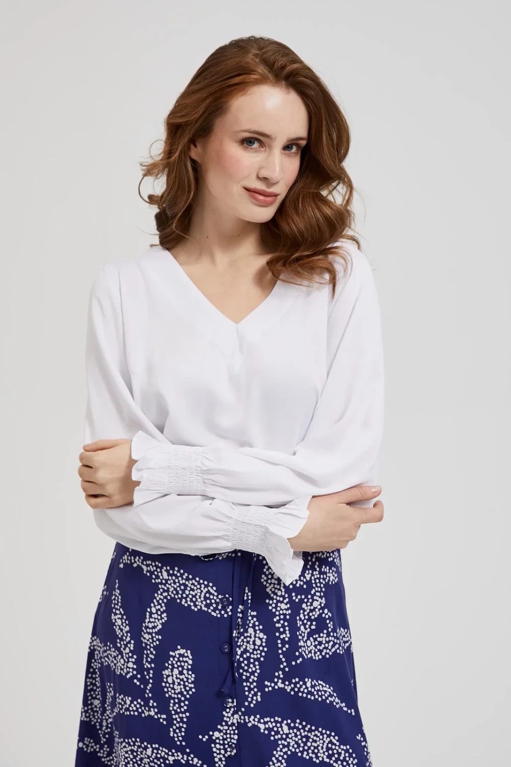 Marisse Women's Shirt L-Ko-4327 Off White
