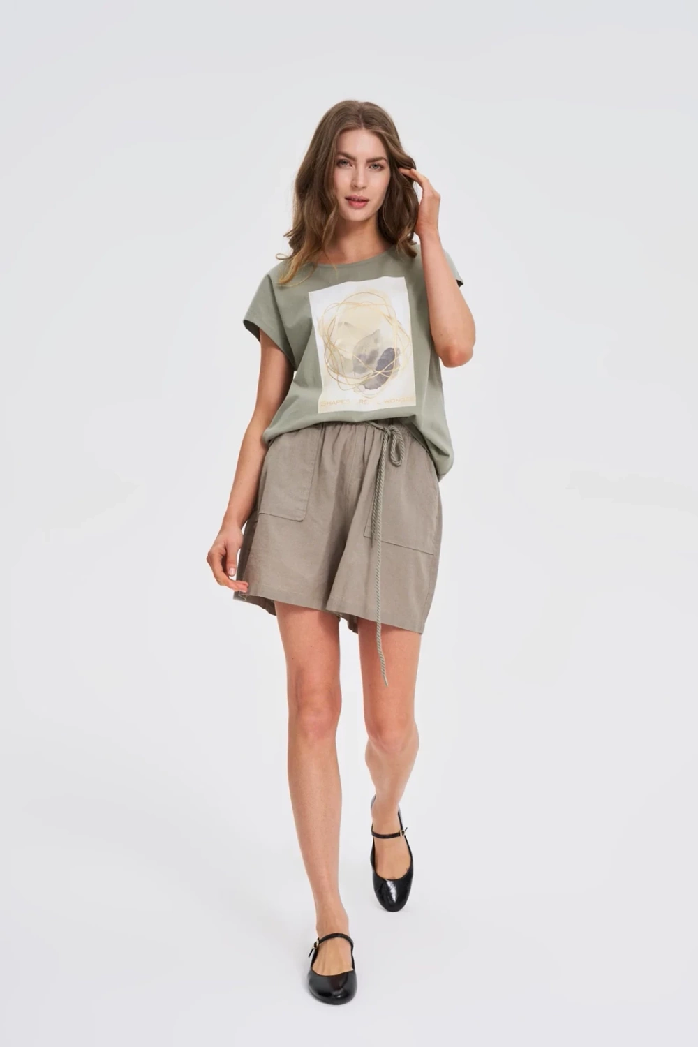 Marisse Loose Olive Shorts