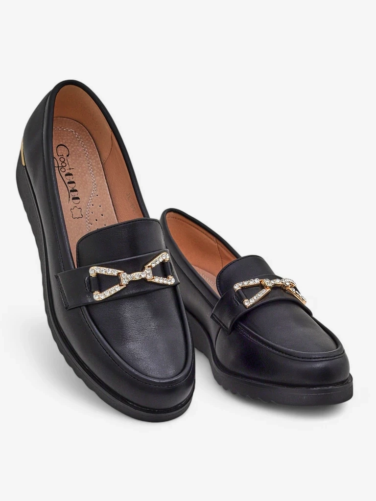 Resti Women&#039;s moccasins on a low wedge Leffo