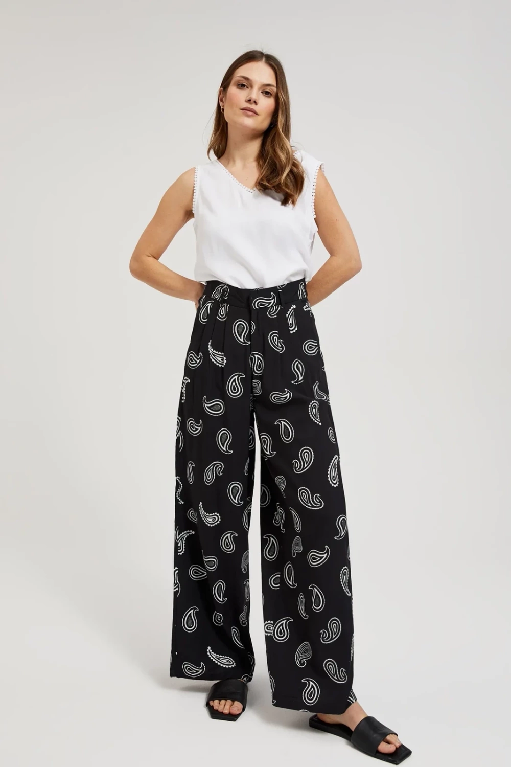 Women's summer trousers MOODO - black