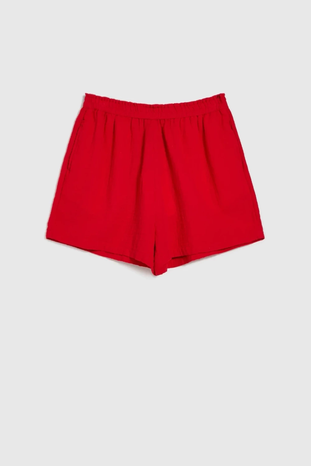 Marisse Red Cotton Shorts