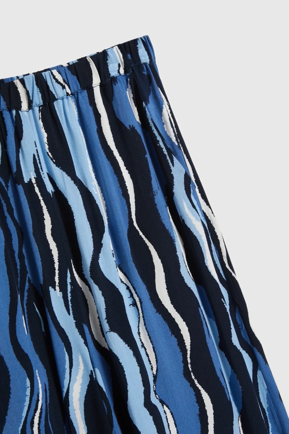 Women's trousers with MOODO pattern - navy blue