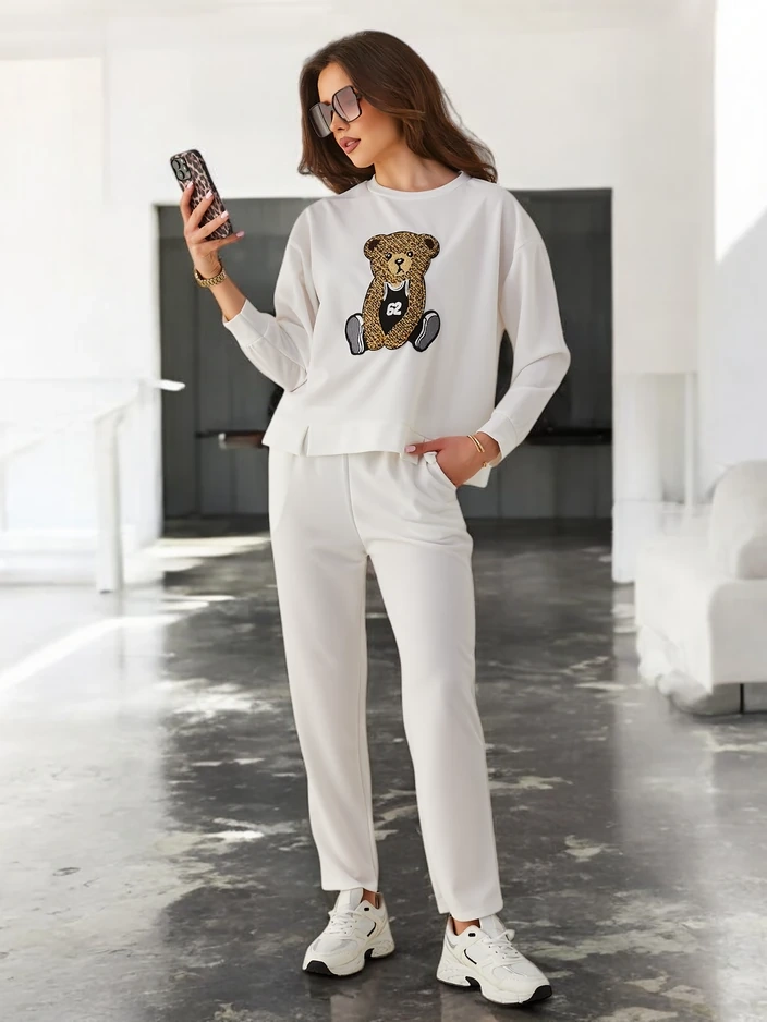 Resti Women's Woven Set with Bear