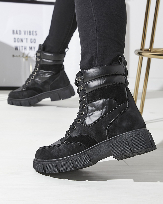 Resti Black women&#039;s insulated trapper boots Kasemi- Footwear