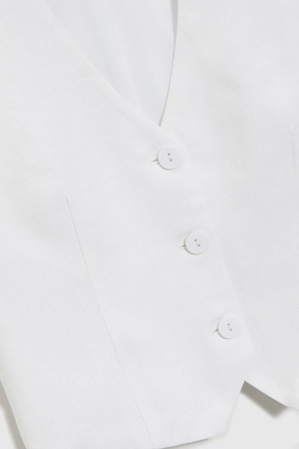 Marisse White Linen Vest
