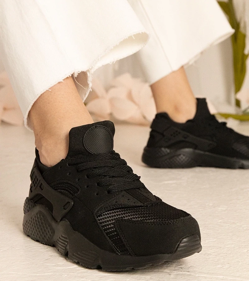 marka niezdefiniowana Black women's sporty sneakers Narobi
