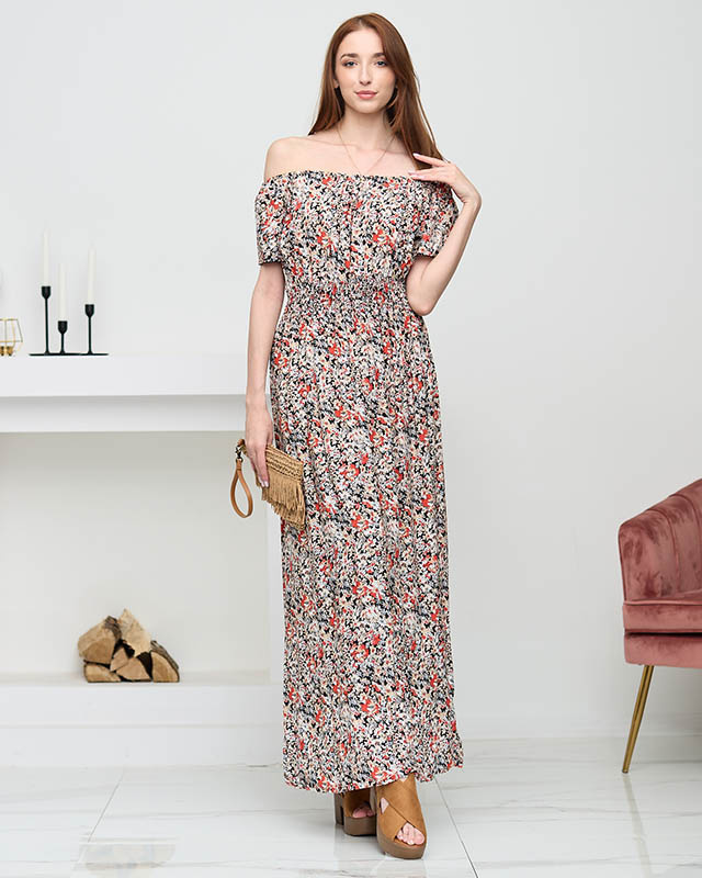 Макси рокля с флорален мотив