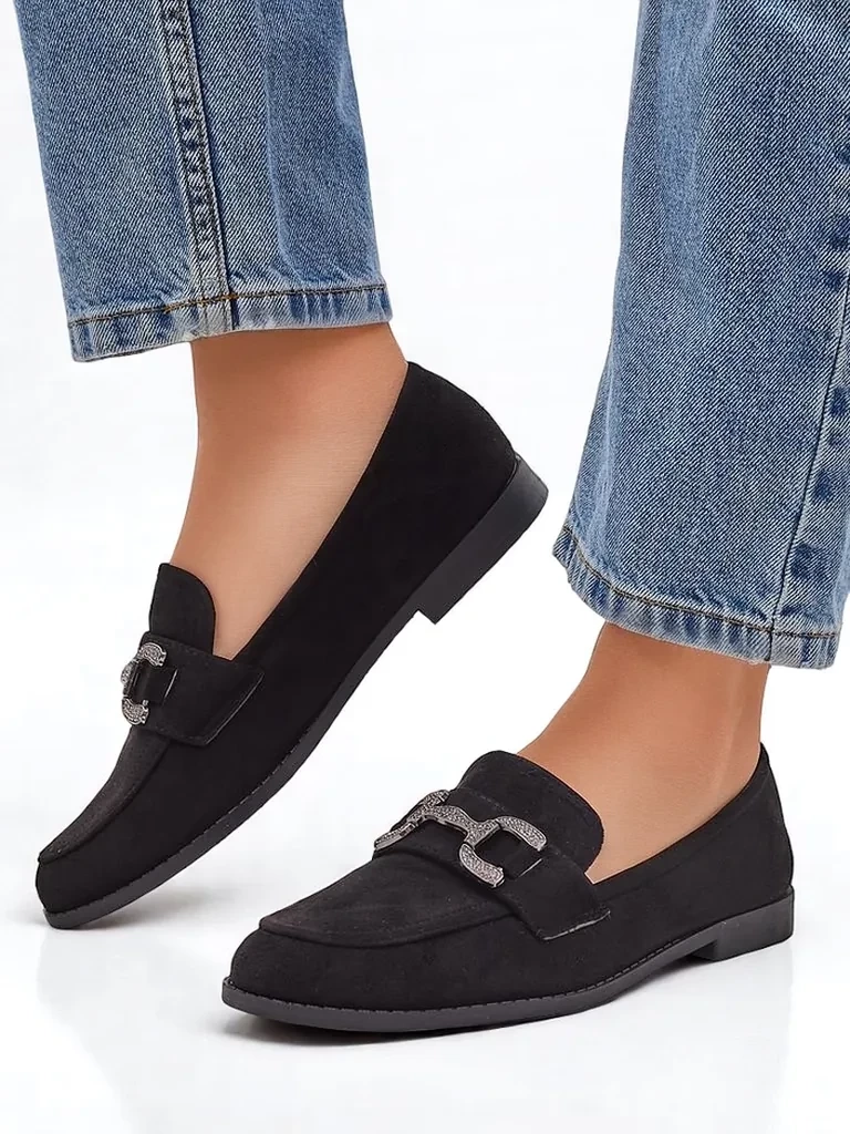 Resti Elegant women&#039;s loafers with a zirconia decoration Zante