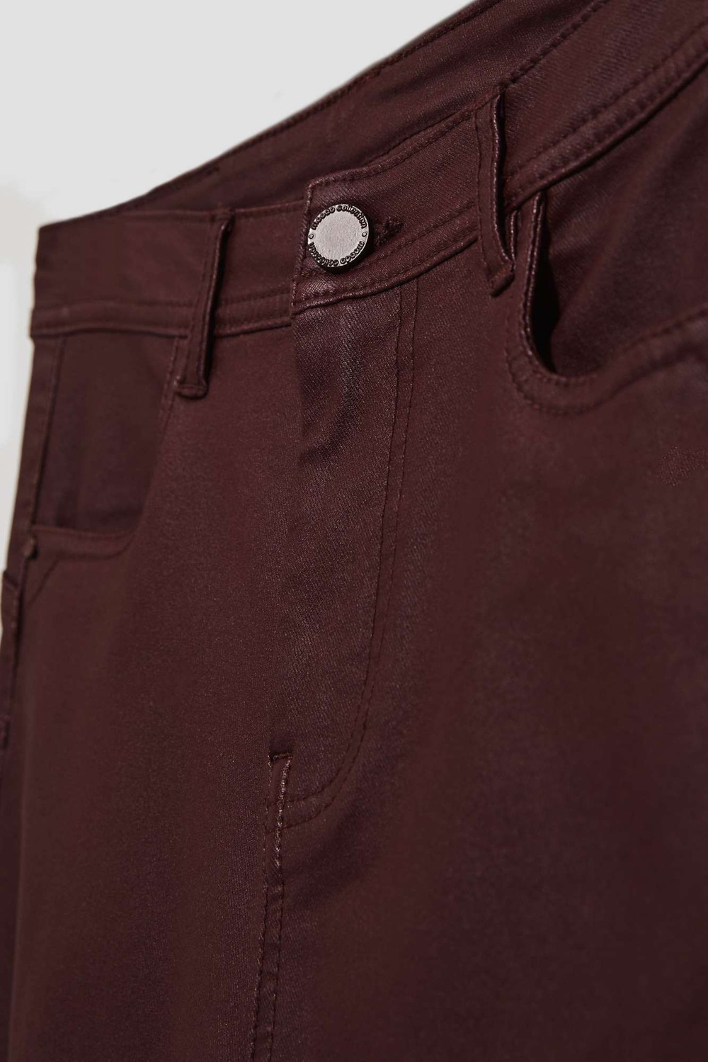 Waxed skinny pants