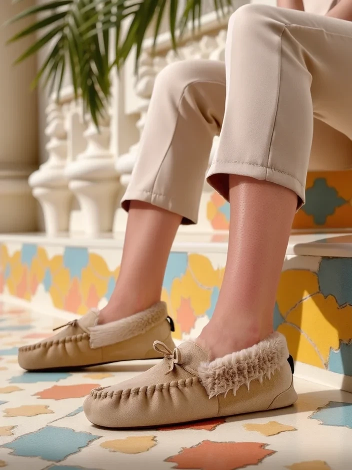 Resti Women's moccasins with fur Ahtikes