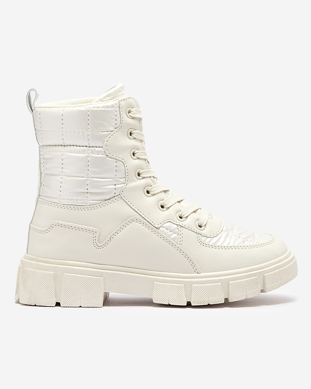 Resti Cream women&#039;s non-insulated bagger boots Qertera- Footwear