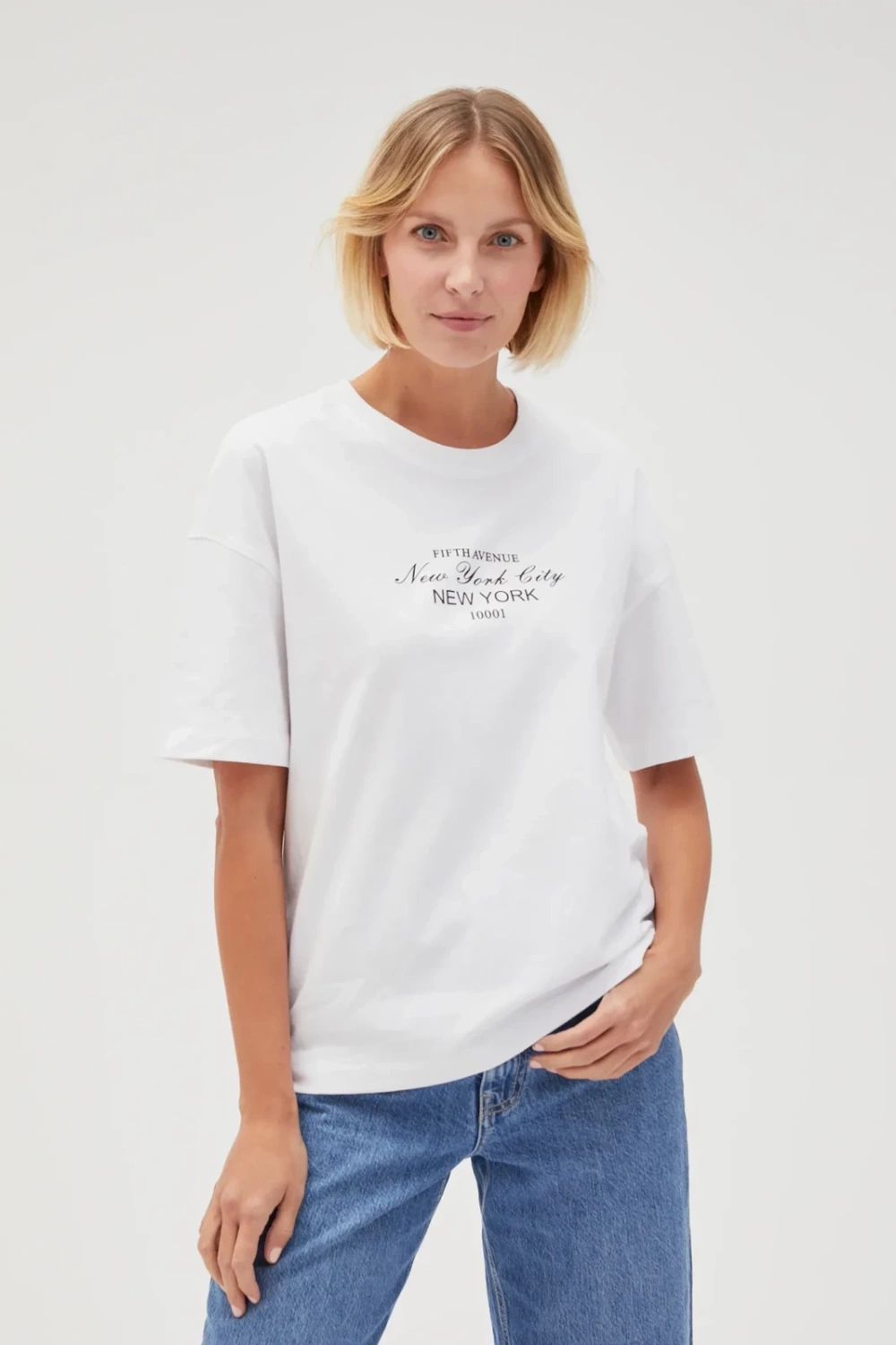 Marisse Womens T-Shirt L-Ts-4645 White