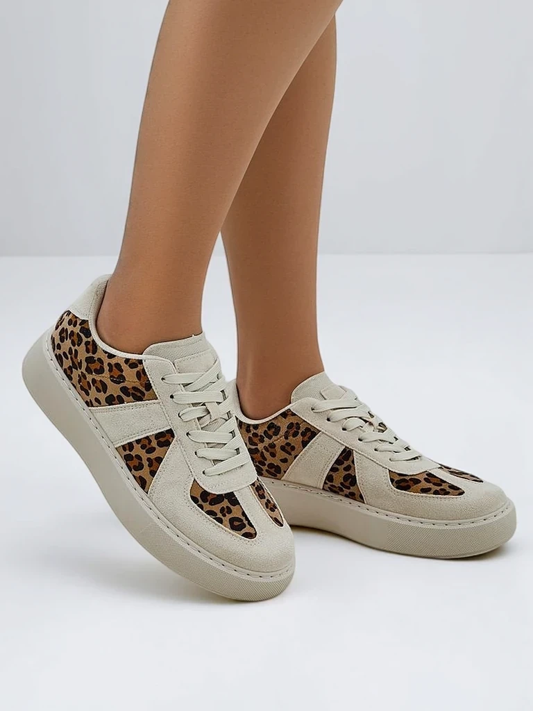 Resti Women's sporty sneakers with a leopard print Big Cat