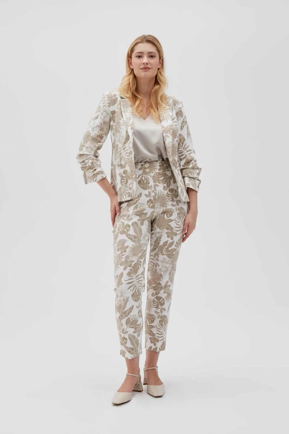 Marisse Women's Trousers L-Sp-4603 Off White