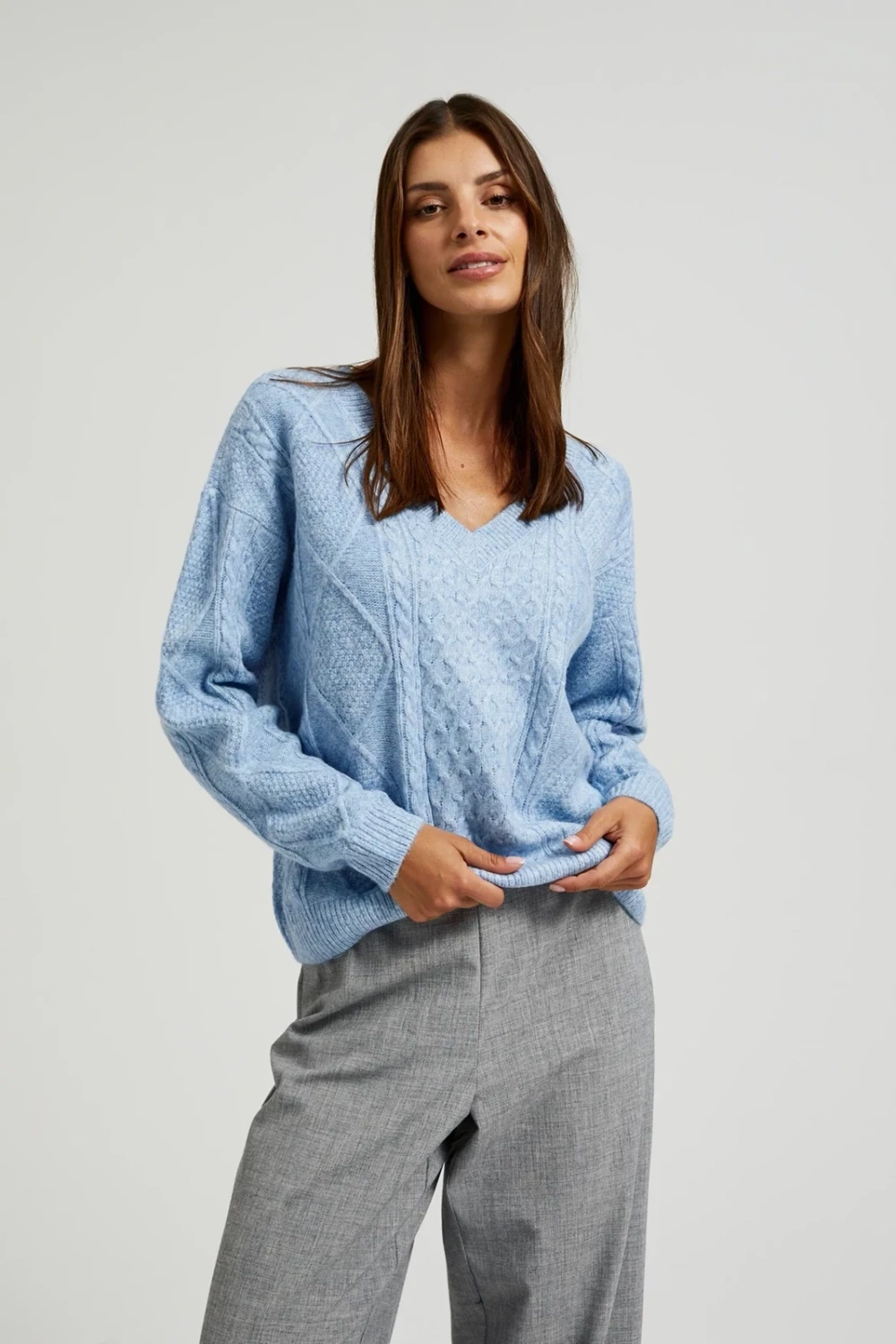 Marisse Women&#039;s Sweater Z-Sw-4524 L.Blue Mel