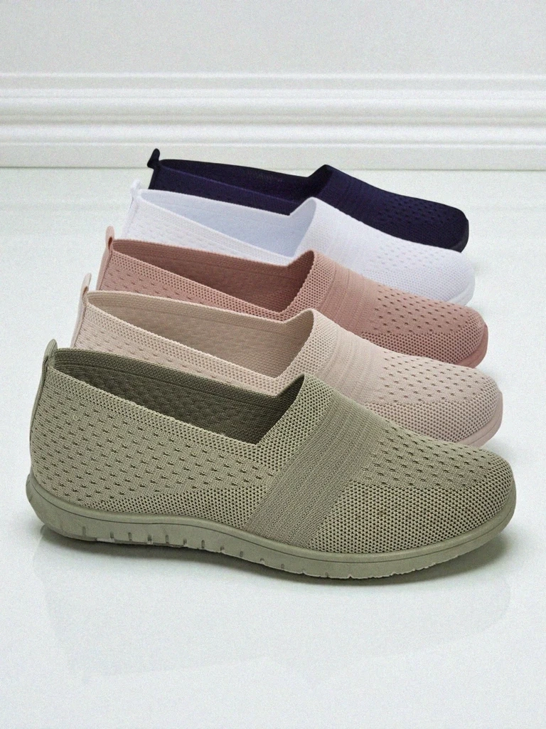 Resti Gaia Verde Women&#039;s Moccasins – Comfortable Green Fabric Flat Shoes