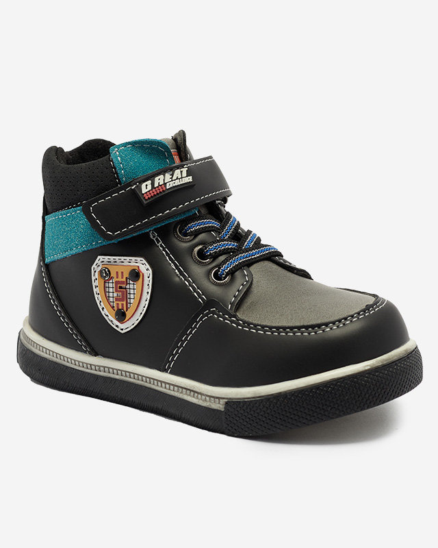 Resti Black boys boots Wiasio- Footwear