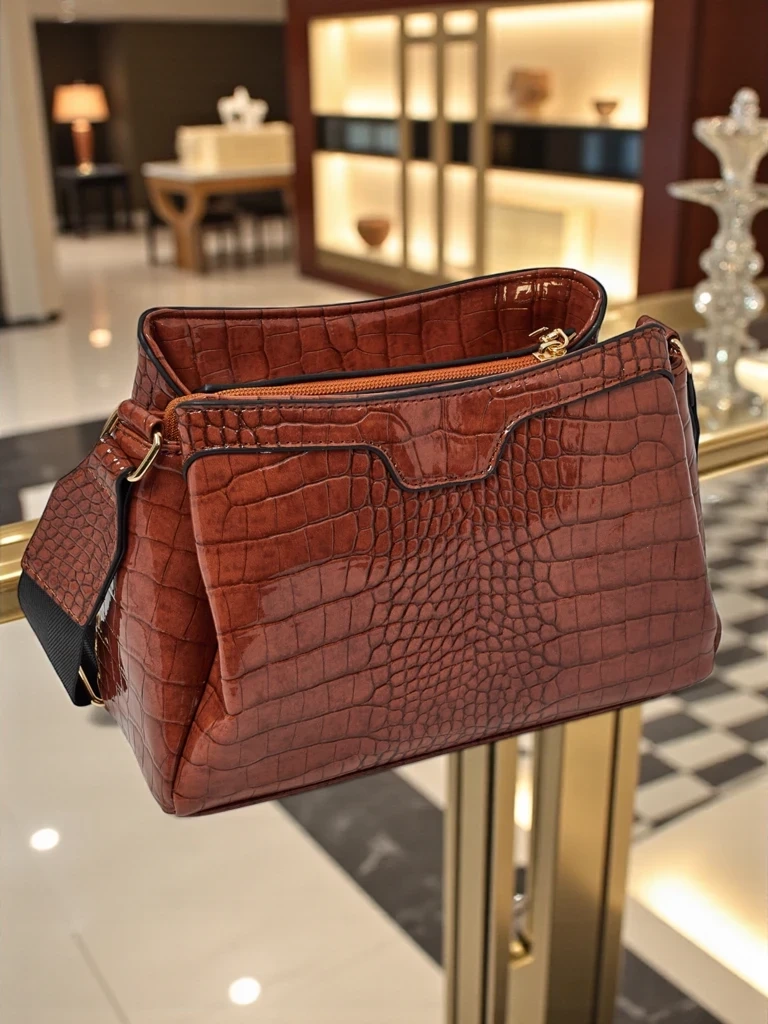 Resti Patent Leather Small Women's Eco-Leather Bag Midnight Fern